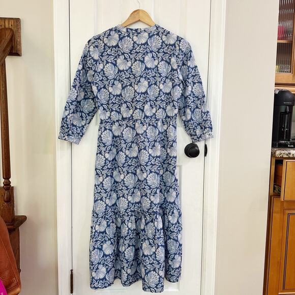 Women’s J. McLaughlin Deco Shell Geo Kailyn Dress In Blue XS - Picture 6 of 7